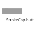 A butt cap ends line segments with a square end that stops at the end of
the line segment.